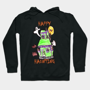 Halloween Happy Haunting Kid Drawing Hoodie